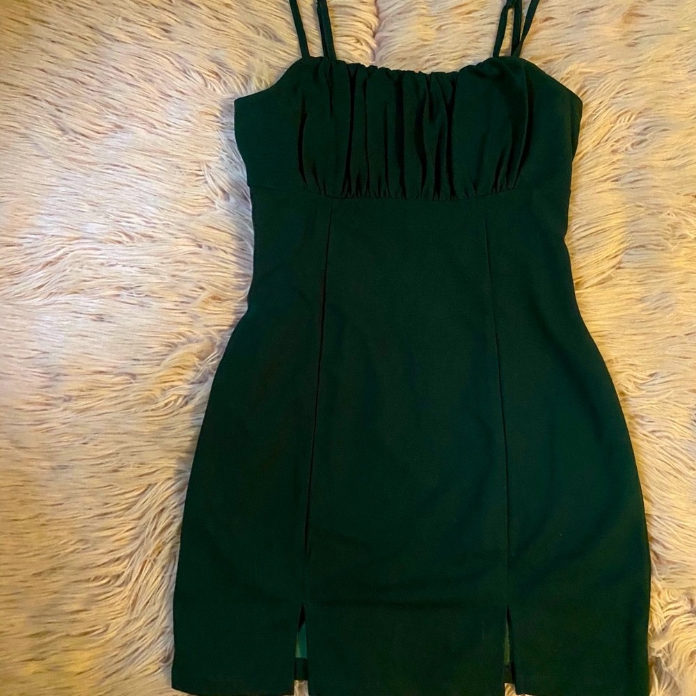 Pacsun Shirred Double Slit Mini Dress, Size M, NWT